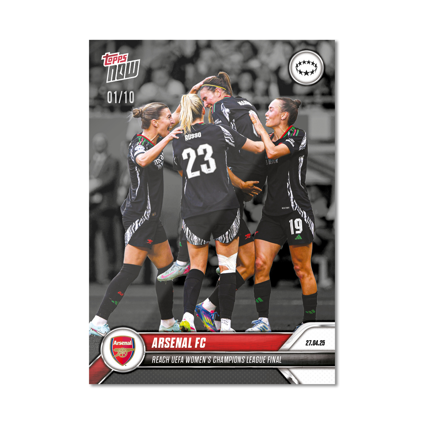 Arsenal FC - 2024-25 UWCL Topps NOW® - Card 26 - PR: 313