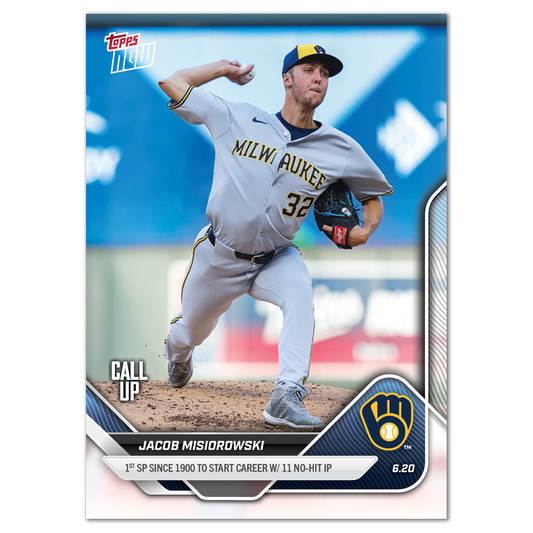 Jacob Misiorowski - 2025 MLB Topps NOW® - Card 327 - PR: 3247