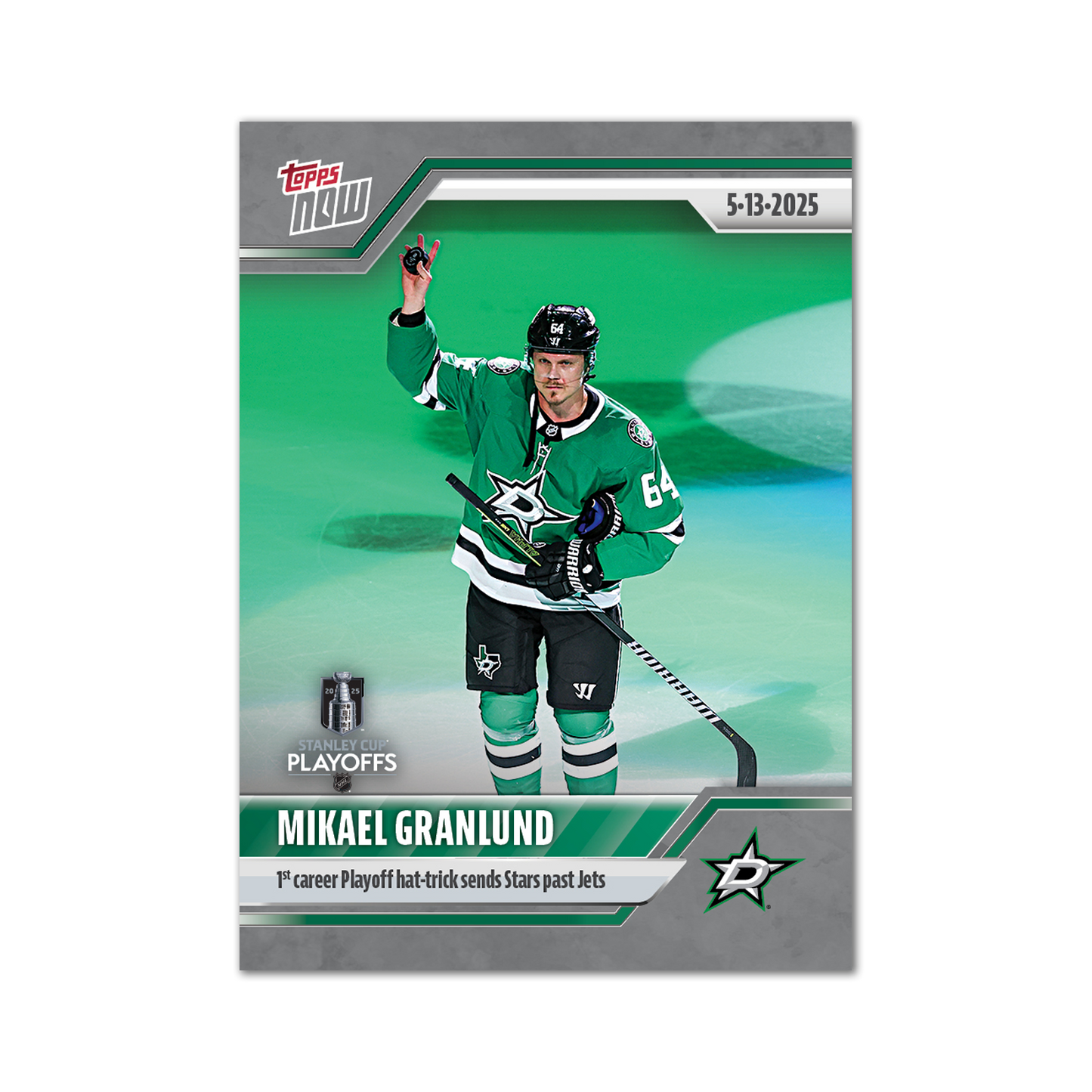 Mikael Granlund - 2024-25 NHL Topps NOW® - Sticker # 182 Pack - PR: 165