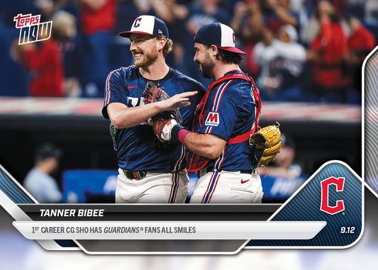 Tanner Bibee - 2025 MLB Topps NOW® - Card 696 - PR: 366