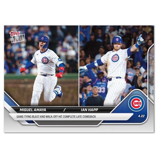 Miguel Amaya/Ian Happ - 2025 MLB Topps NOW® - Card 98 - PR: 858
