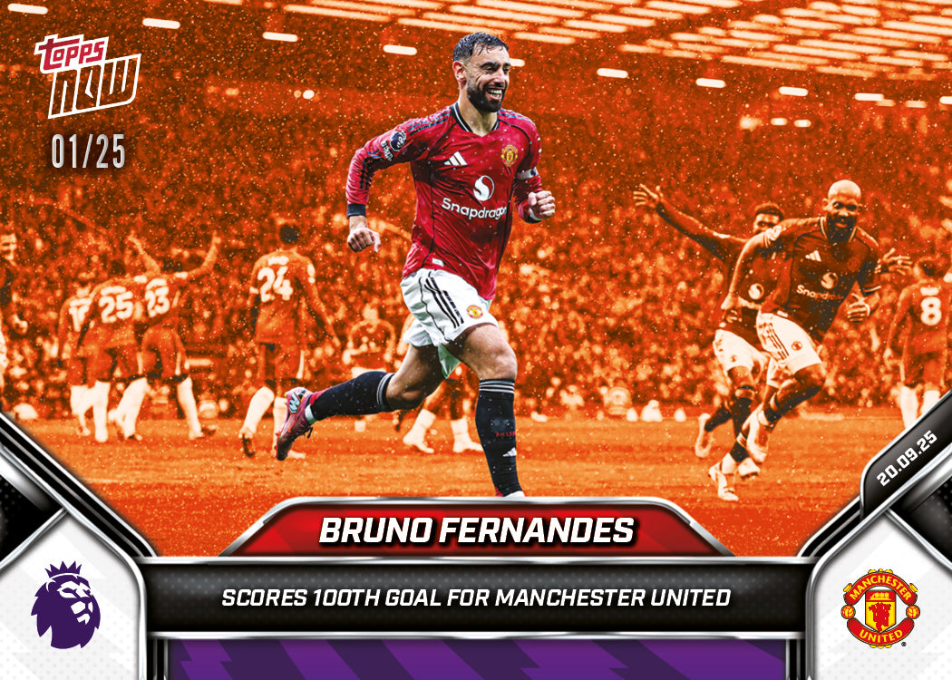 Bruno Fernandes - 2025-26 Premier League Topps NOW® - Card 21 - PR: 2198