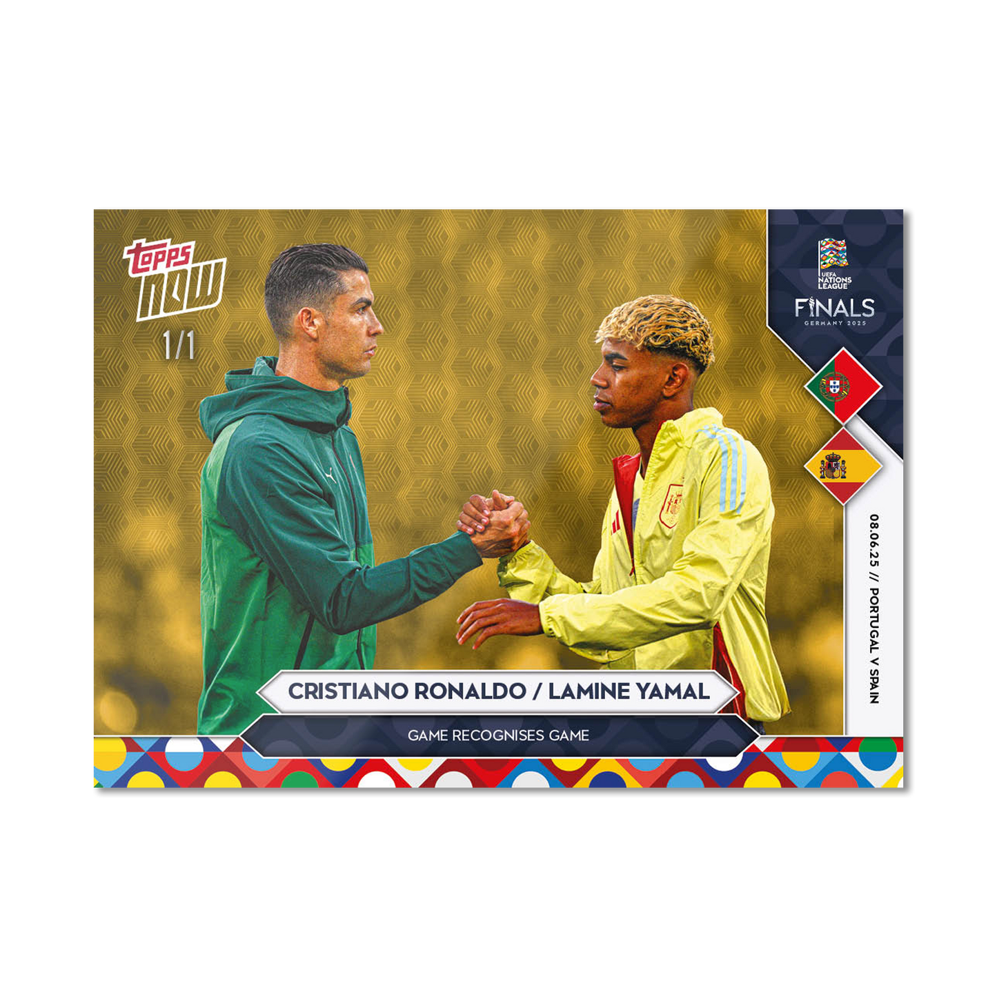 Cristiano Ronaldo & Lamine Yamal - 2025 UEFA Nations League Topps NOW® - Card 8 - PR: 14177