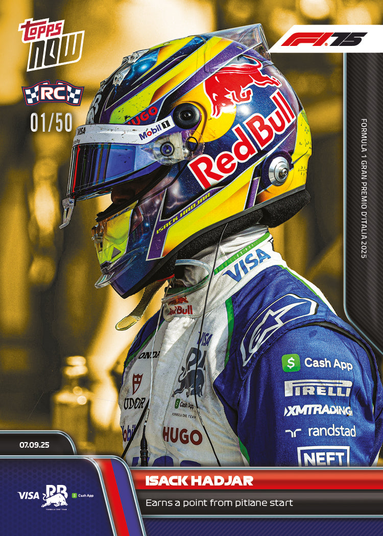 Isack Hadjar - 2025 Formula 1® Topps NOW® - Card 62 - PR: 2397