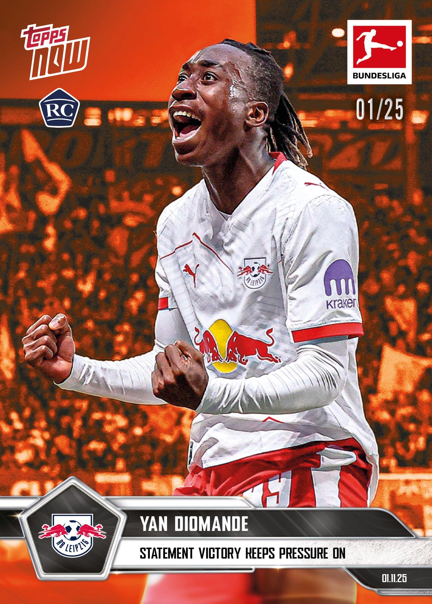 Yan Diomande - 2025-26 Bundesliga Topps NOW® - Card 56