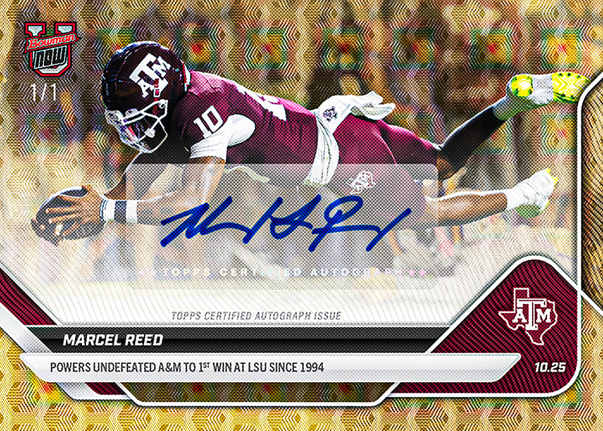 Marcel Reed - 2025-26 Bowman U NOW® Football - Card 37 - PR: 1426