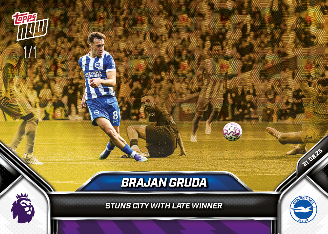 Brajan Gruda - 2025-26 Premier League Topps NOW® - Card 14 - PR: 281