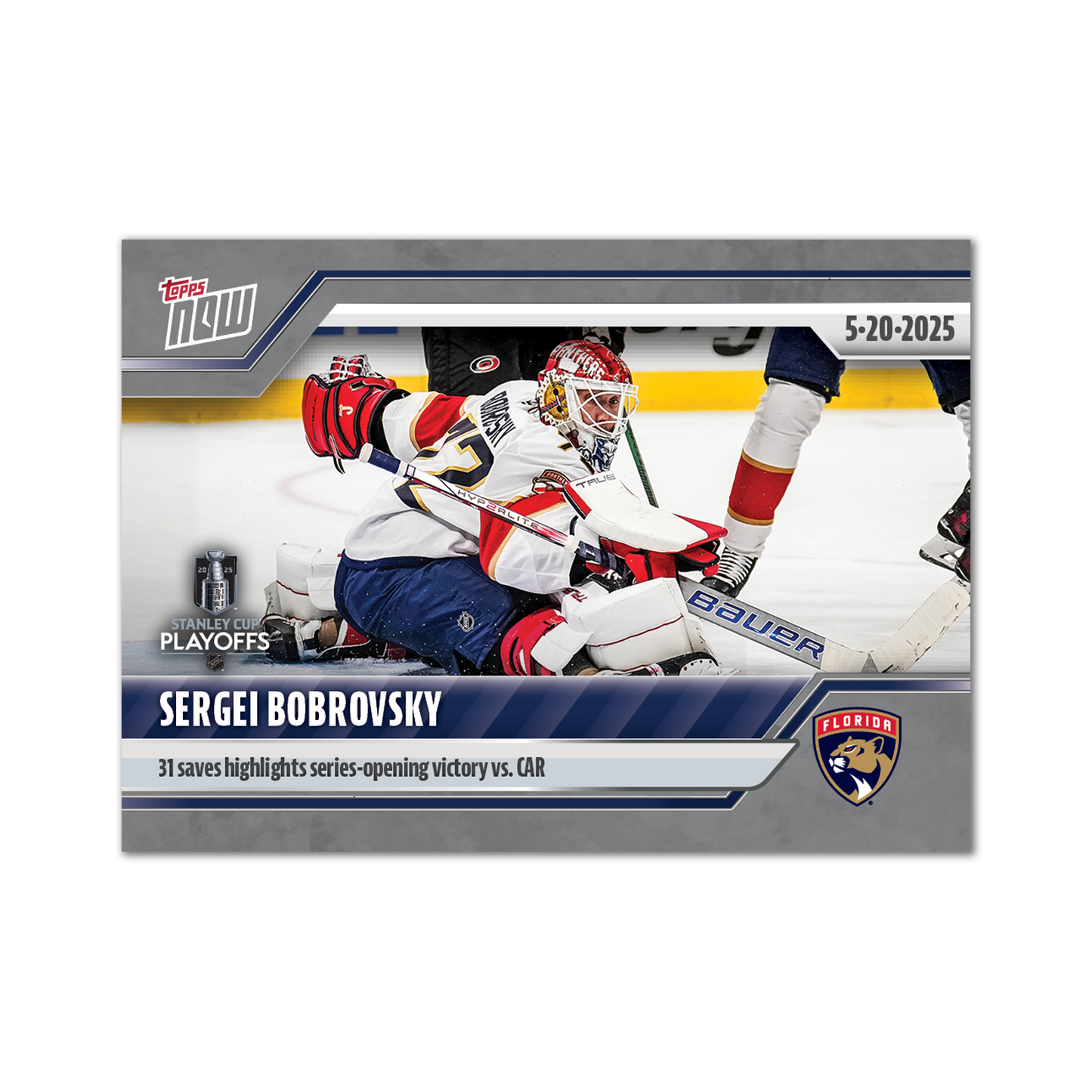 Sergei Bobrovsky - 2024-25 NHL Topps NOW® - Sticker # 189 Pack - PR: 150