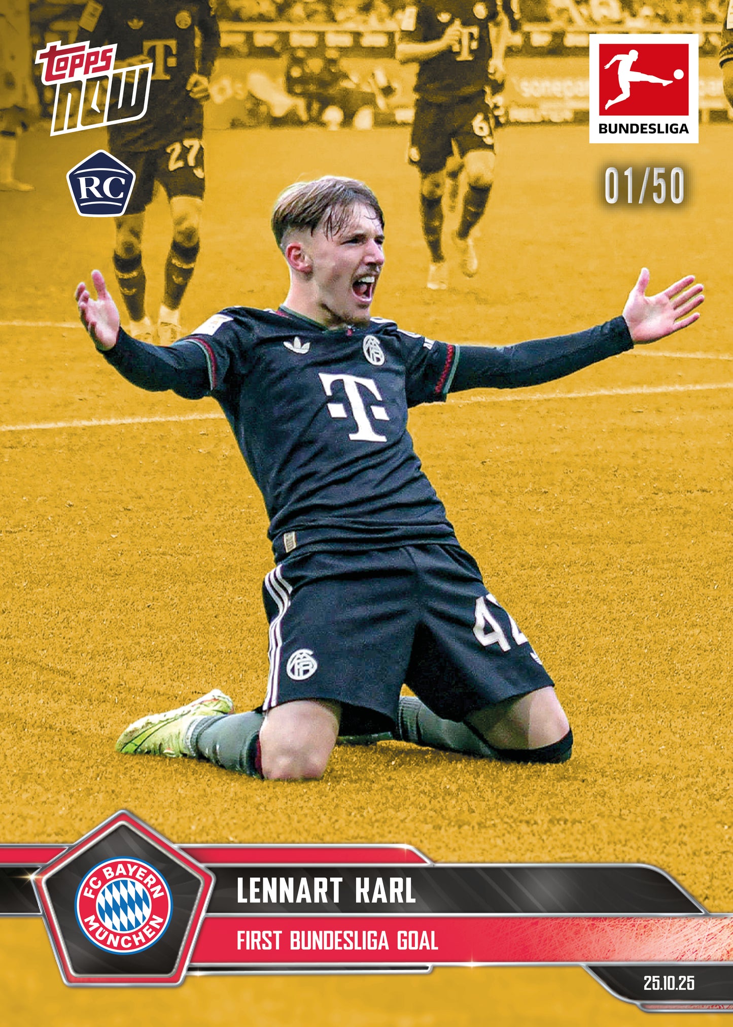 Lennart Karl - 2025-26 Bundesliga Topps NOW® - Card 50 - PR: 6508