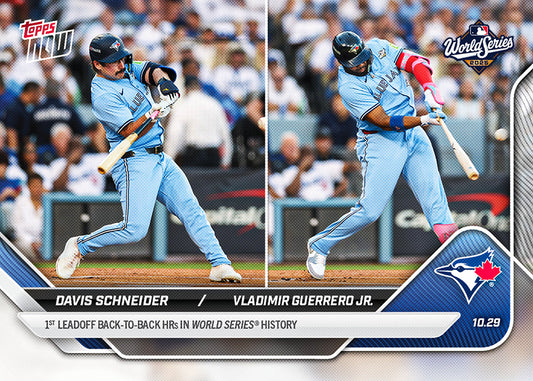 Davis Schneider / Vladimir Guerrero Jr. - 2025 MLB Topps NOW® - Card 912 - PR: 4616