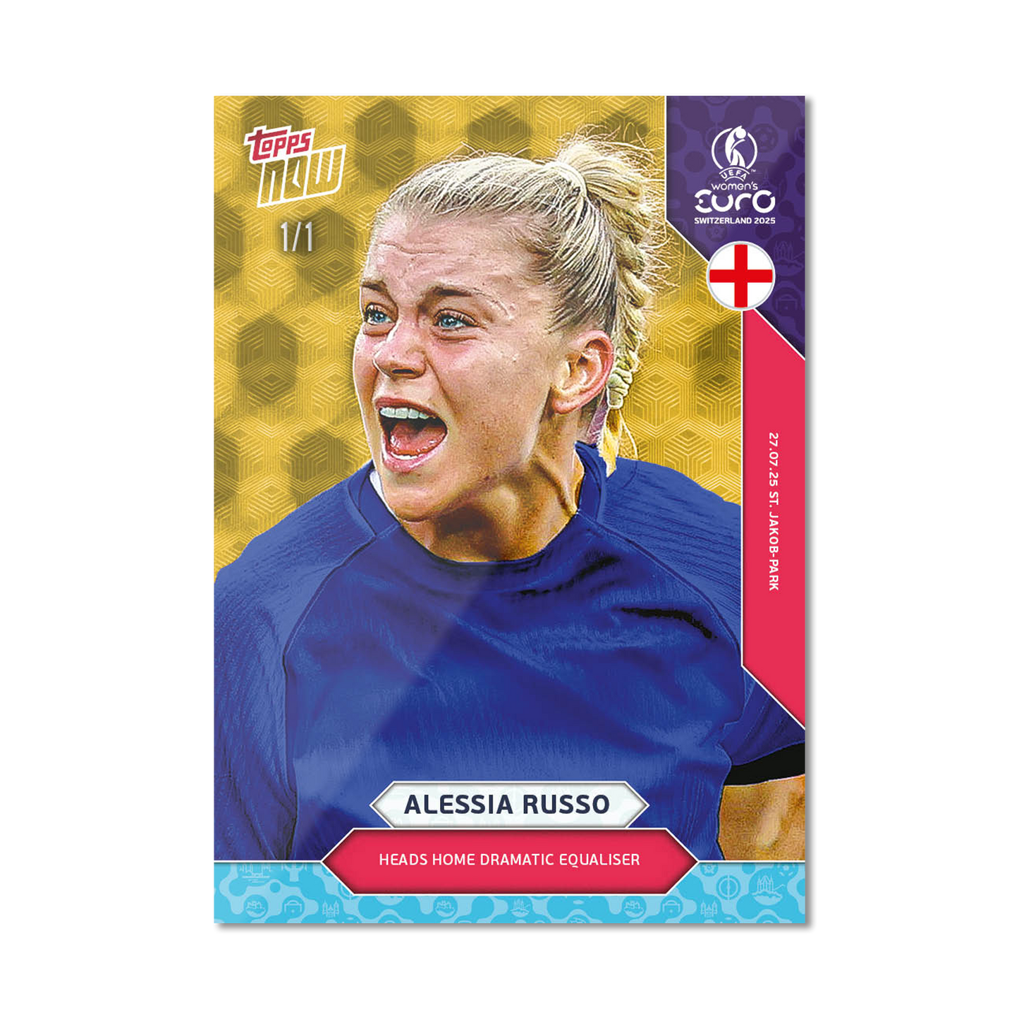 Alessia Russo - UEFA Women’s EURO 2025™ Topps NOW® - Card 29 - LOOK FOR AUTO-RELICS - PR: 800