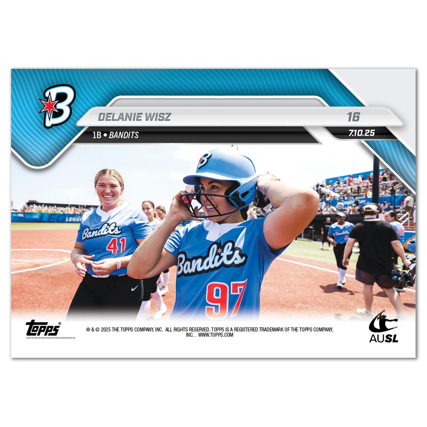 Delanie Wisz - 2025 AUSL Topps NOW® - Card 15 - PR: 602