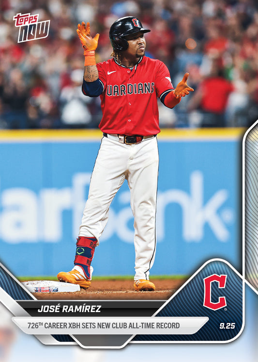 José Ramírez - 2025 MLB Topps NOW® - Card 773 - PR: 717