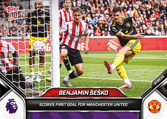 Benjamin Šeško - 2025-26 Premier League Topps NOW® - Card 25 - PR: 552