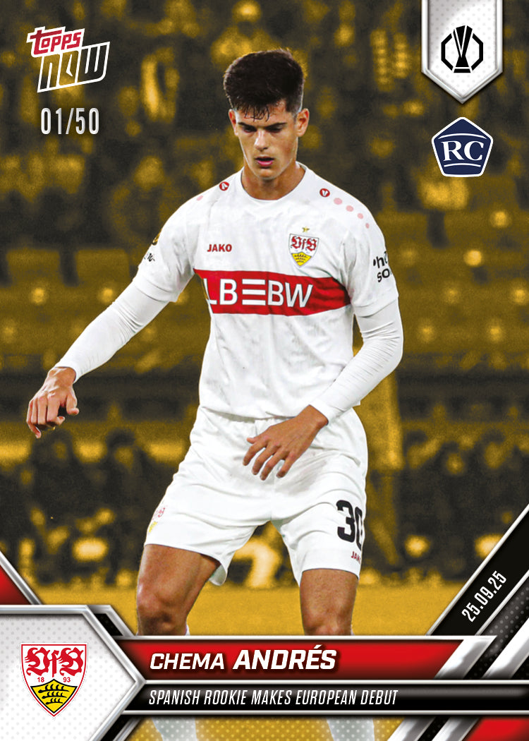 Chema Andrés - 2025-26 UEL Topps NOW® Card 3 - PR: 314