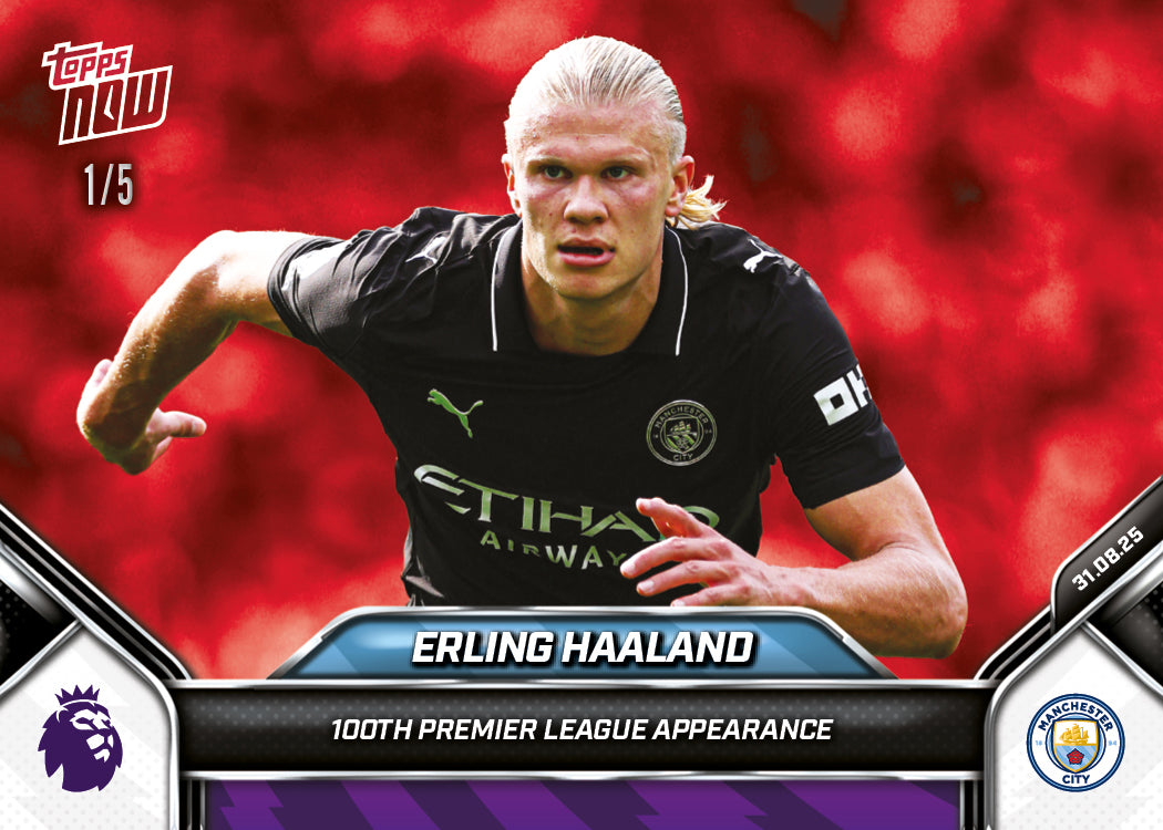 Erling Haaland - 2025-26 Premier League Topps NOW® - Card 15 - PR: 1340