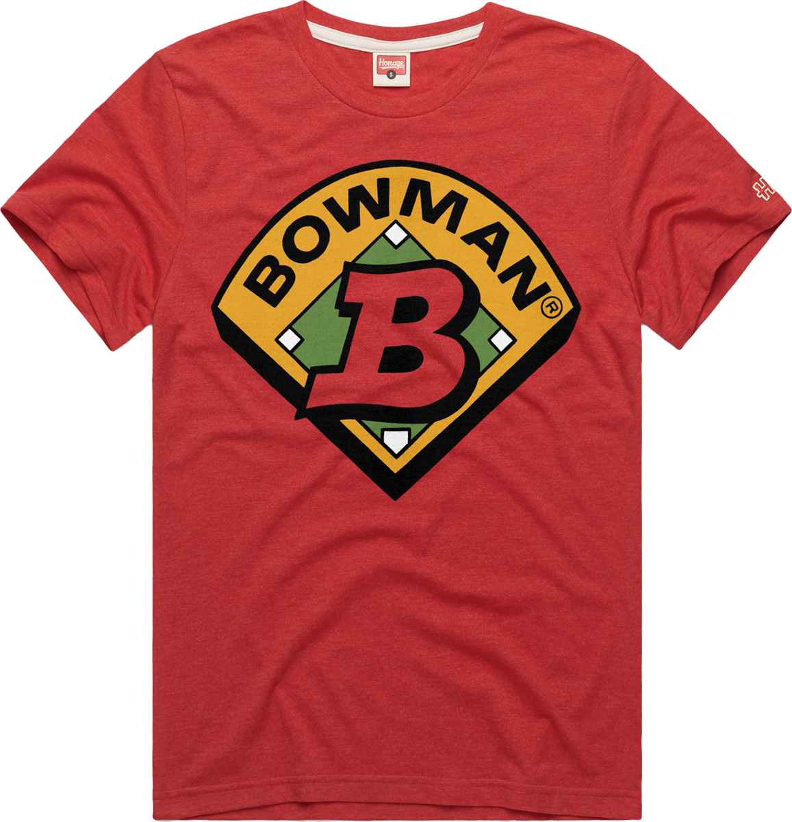Topps Bowman Baseball Logo - Red Tee