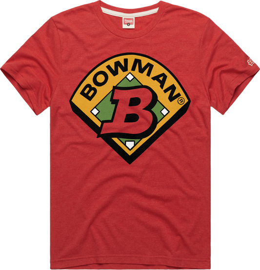 Topps Bowman Baseball Logo - Red Tee