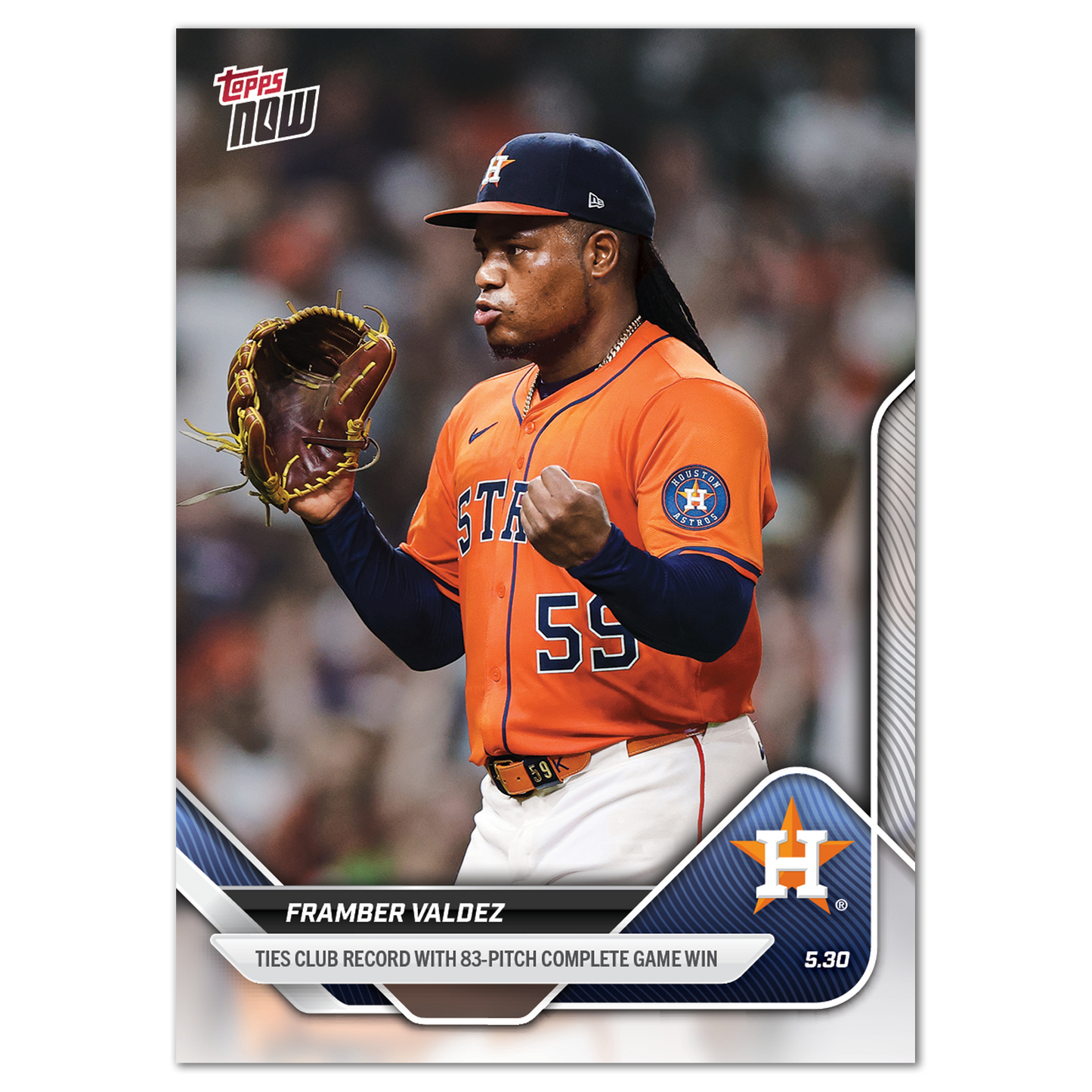 Framber Valdez - 2025 MLB Topps NOW® - Card 235 - PR: 477