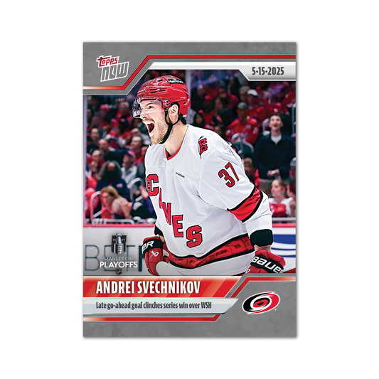 Andrei Svechnikov - 2024-25 NHL Topps NOW® - Sticker # 185 Pack - PR: 170