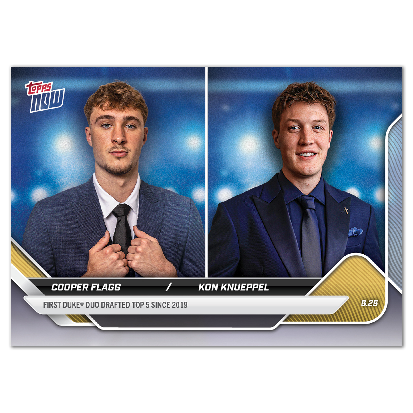 Cooper Flagg / Kon Knueppel - 2025 Topps NOW® Basketball - Card CFKK - LOOK FOR DUAL AUTO - PR: 8771