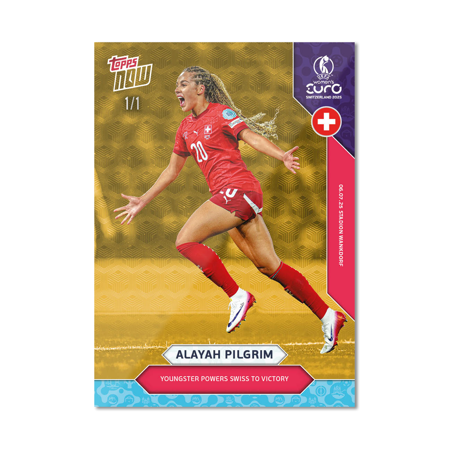 Alayah Pilgrim - UEFA Women’s EURO 2025™ Topps NOW® - Card 8 - PR: 204