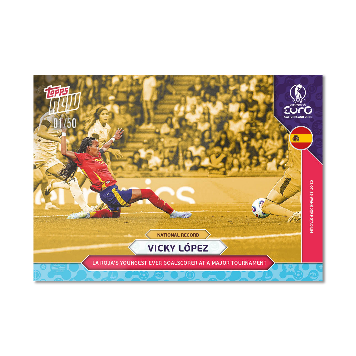 Vicky López - UEFA Women’s EURO 2025™ Topps NOW® - Card 4 - PR: 301