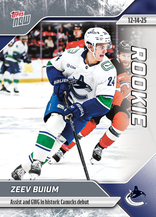 Zeev Buium - 2025-26 NHL Topps NOW® - Sticker # 61 Pack - PR: 285
