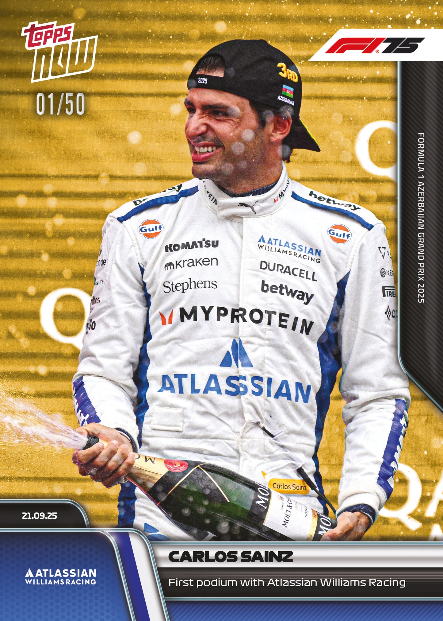 Carlos Sainz - 2025 Formula 1® Topps NOW® - Card 64 - PR: 2896