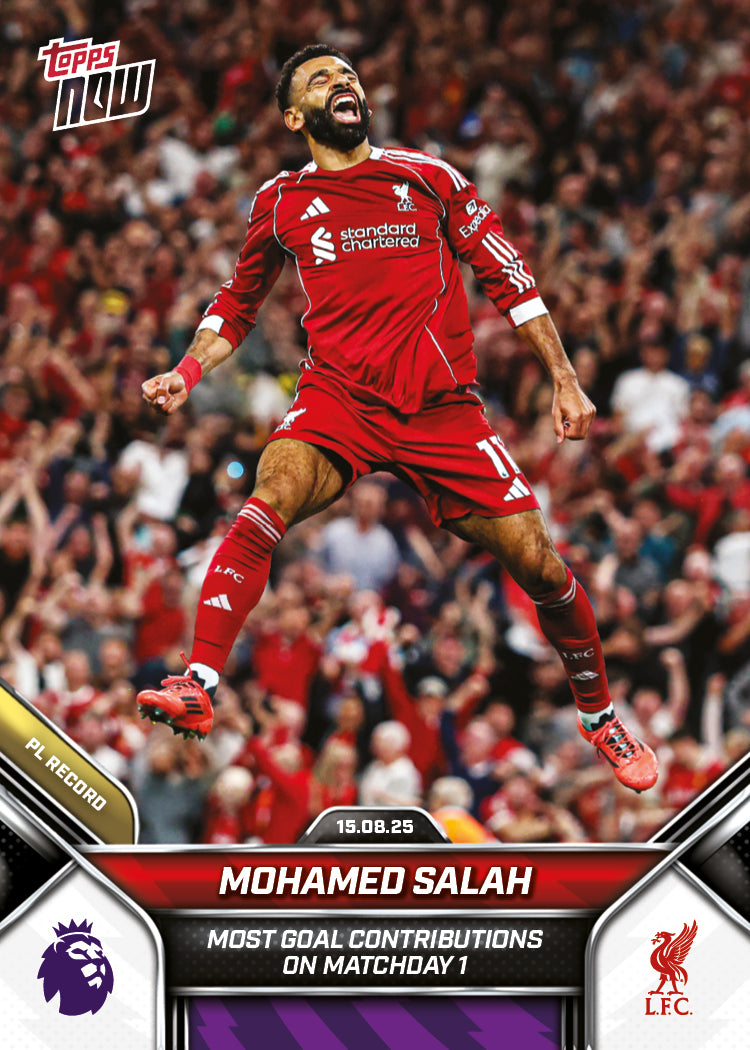 Mohamed Salah - 2025-26 Premier League Topps NOW® - Card 5 - PR: 2615