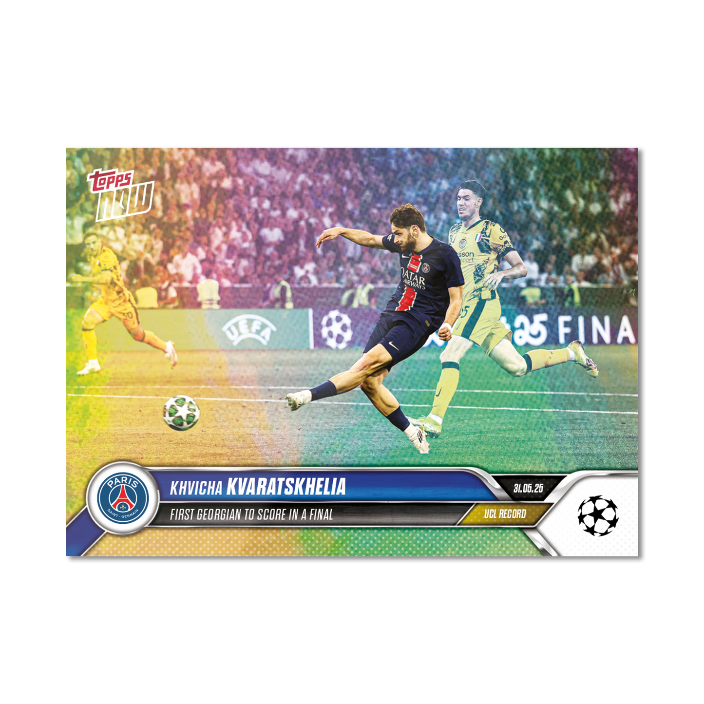 Khvicha Kvaratskhelia - 2024-25 UCL Topps NOW® - Card 163 - LOOK FOR AUTO-RELIC - PR: 1971