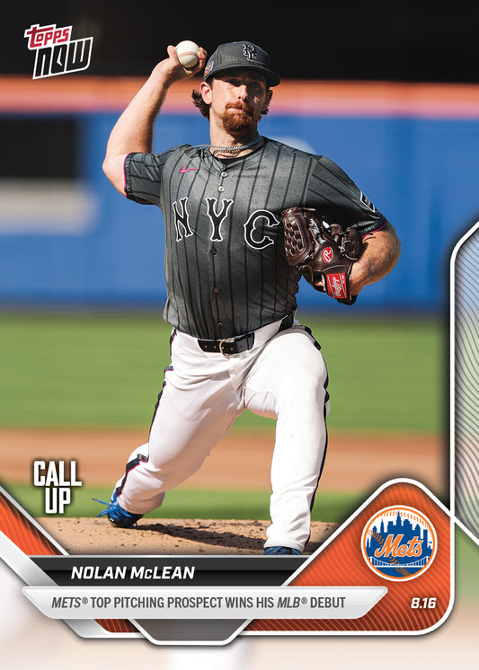 Nolan McLean - 2025 MLB Topps NOW® - Card 559 - PR: 3027