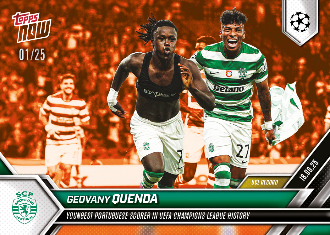 Geovany Quenda - 2025-26 UCL Topps NOW® - Card 23 - PR: 473