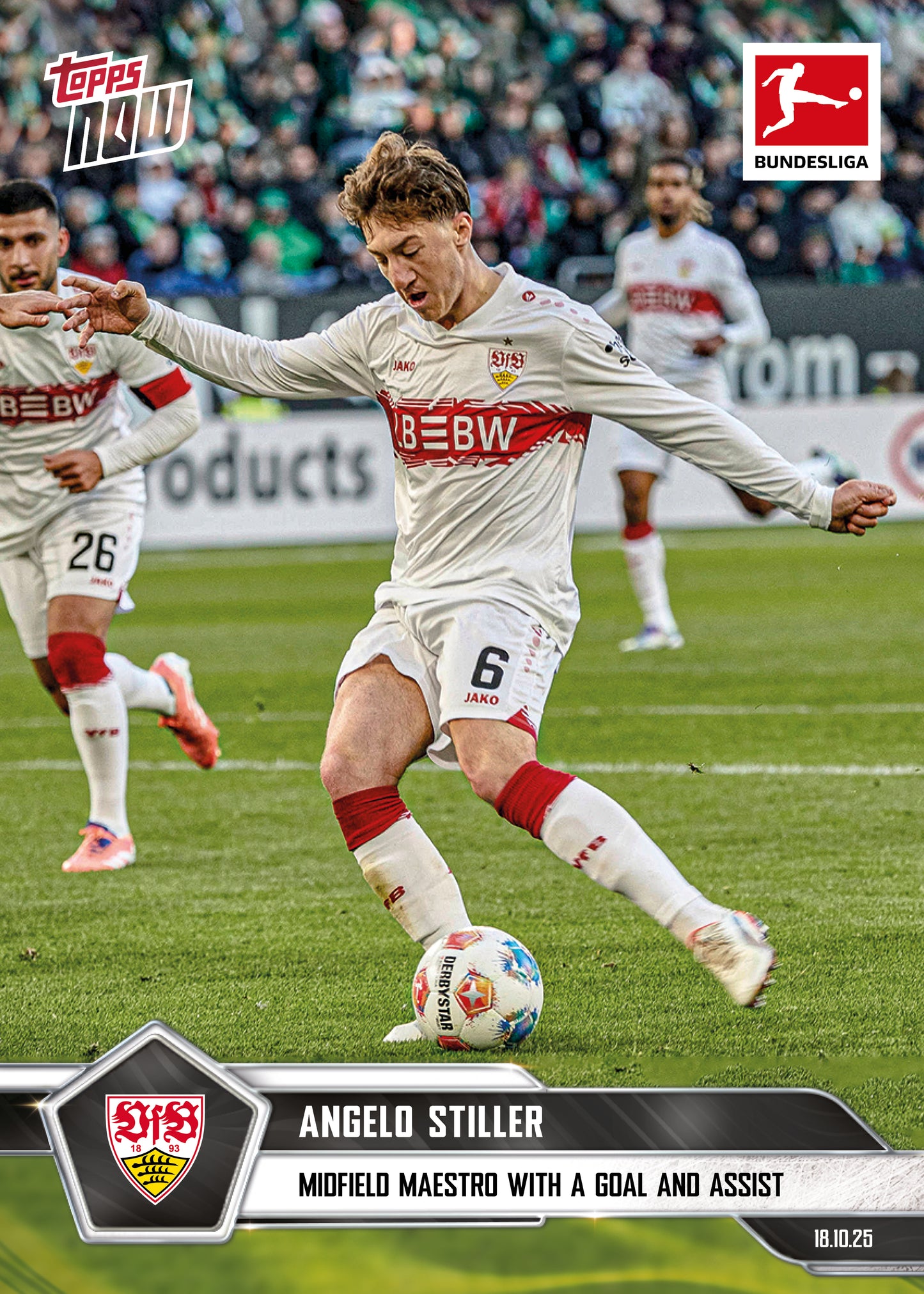 Angelo Stiller - 2025-26 Bundesliga Topps NOW® - Card 45 - PR: 188