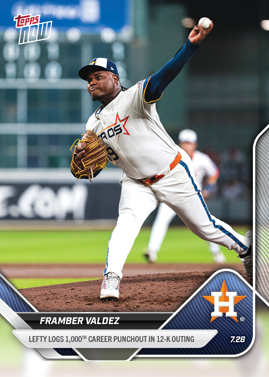 Framber Valdez - 2025 MLB Topps NOW® - Card 481 - PR: 357