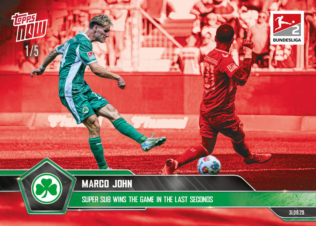 Marco John - 2025-26 Bundesliga Topps NOW® - Card 16 - PR: 91