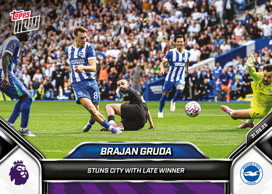 Brajan Gruda - 2025-26 Premier League Topps NOW® - Card 14 - PR: 281