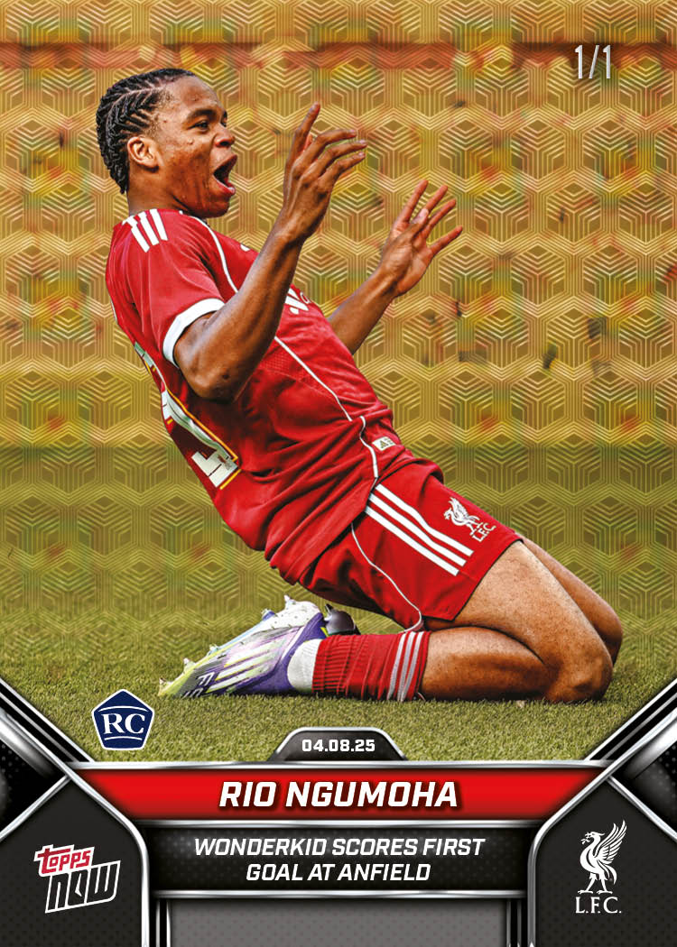 Rio Ngumoha - 2024-25 Liverpool Topps NOW® - Card 3 - PR: 8991