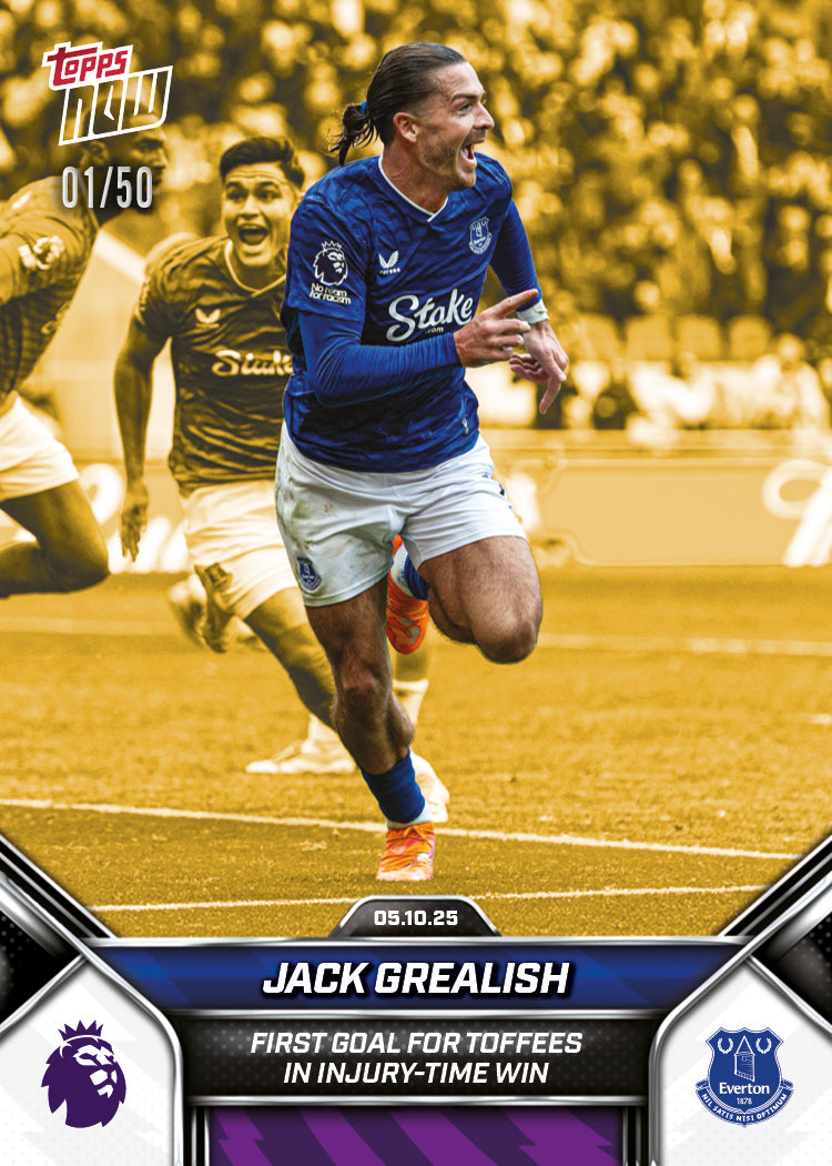 Jack Grealish - 2025-26 Premier League Topps NOW® - Card 33 - PR: 405