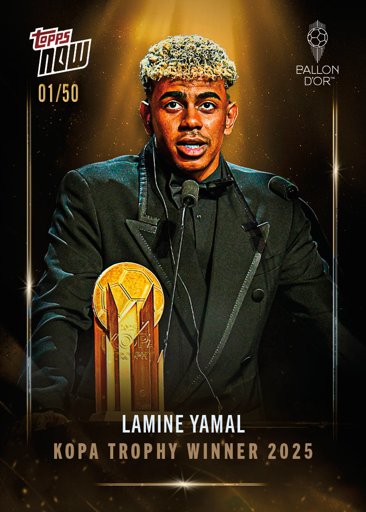 Lamine Yamal - 2025 Ballon d'Or Topps NOW® - Card 6 - LOOK FOR AUTO & RELICS - PR: 13882