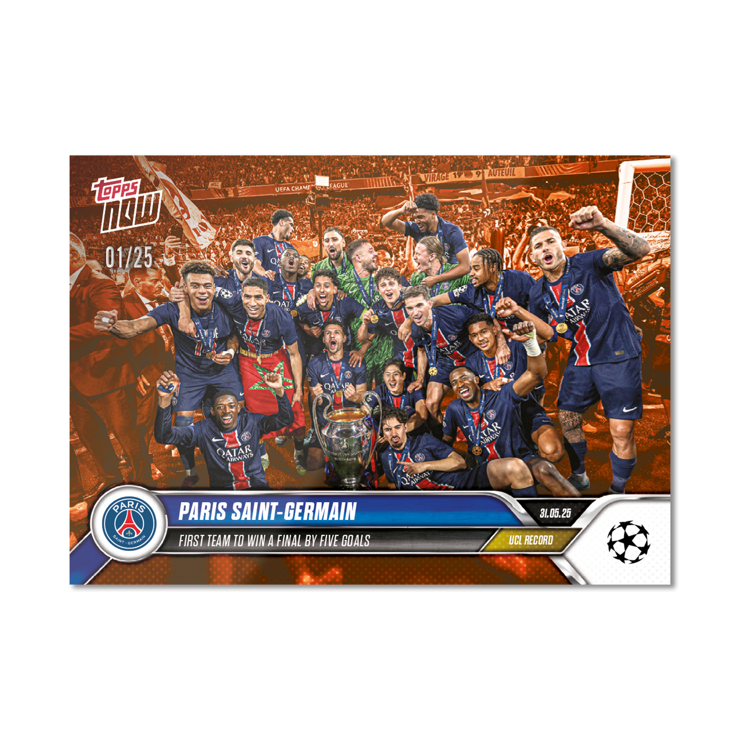 Paris Saint-Germain - 2024-25 UCL Topps NOW® - Card 158 - PR: 1368