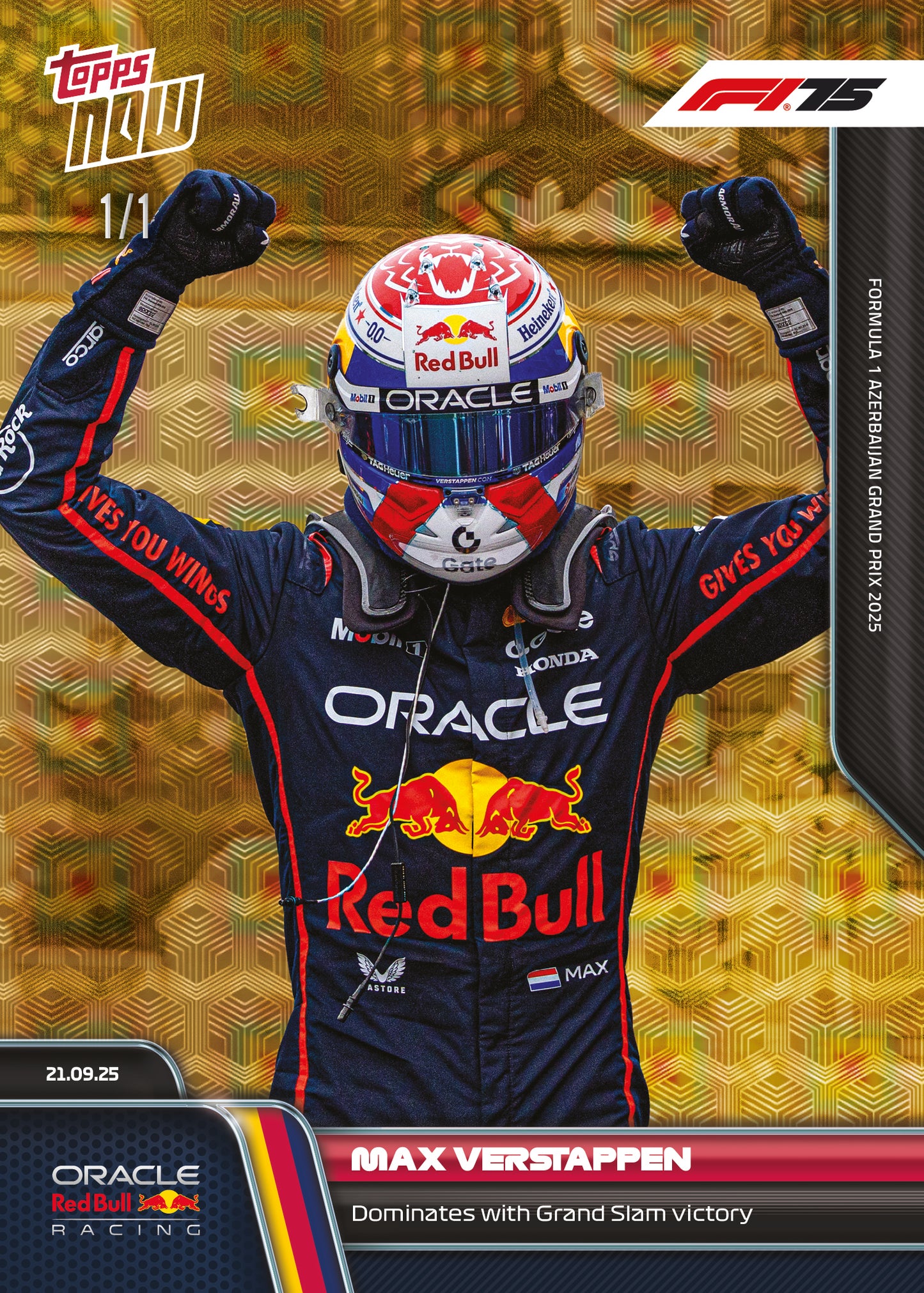 Max Verstappen - 2025 Formula 1® Topps NOW® - Card 63 - PR: 3846