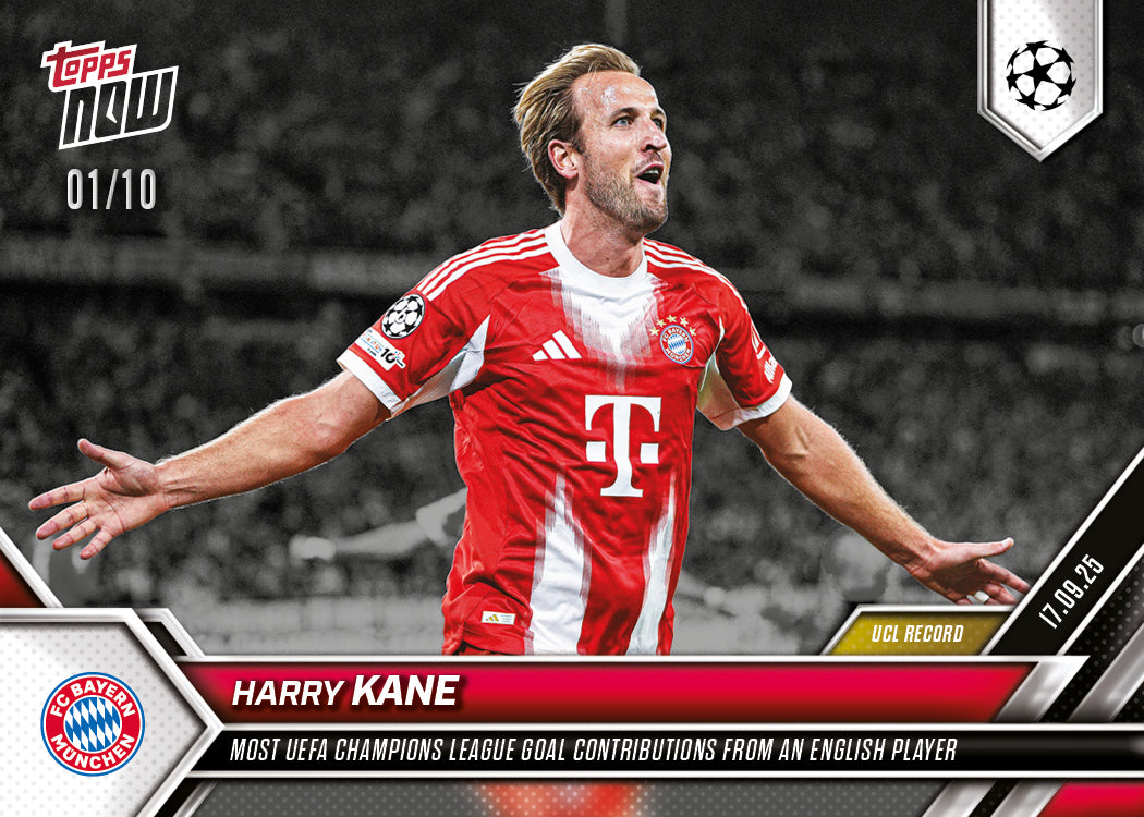 Harry Kane - 2025-26 UCL Topps NOW® - Card 17 - PR: 492