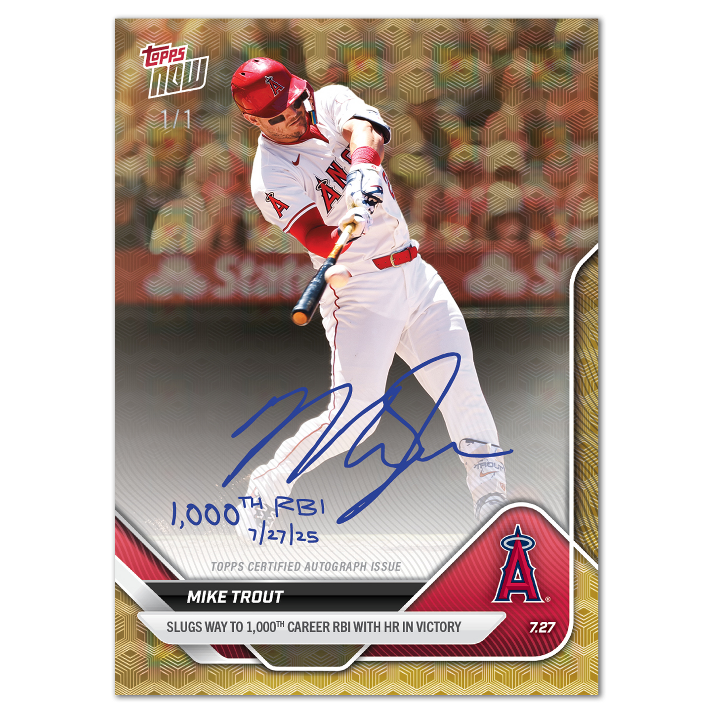 Mike Trout - 2025 MLB Topps NOW® - Card 470 - LOOK FOR AUTOS - PR: 3651