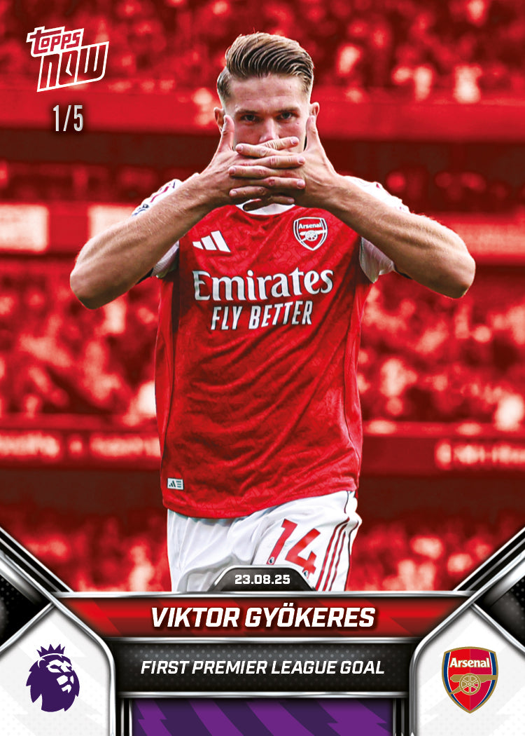 Viktor Gyökeres - 2025-26 Premier League Topps NOW® - Card 8 - PR: 2331