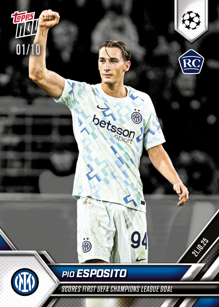 Pio Esposito - 2025-26 UCL Topps NOW® - Card 34 - PR: 958