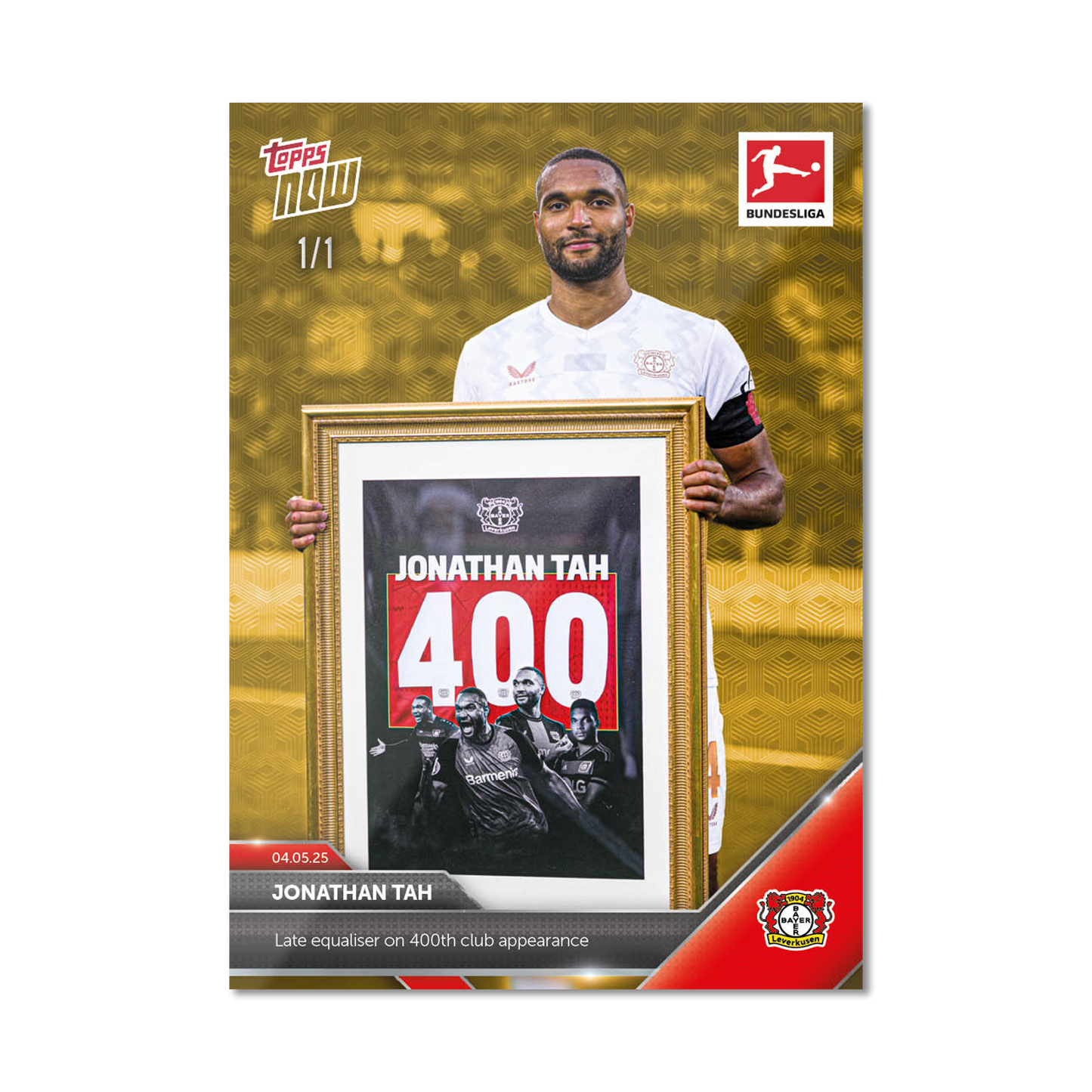 Jonathan Tah - 2024-25 Bundesliga Topps NOW® - Card 182 - PR: 51
