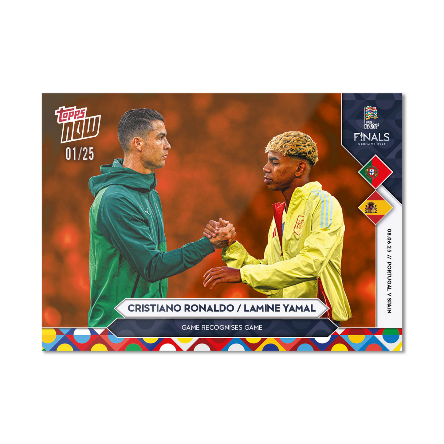 Cristiano Ronaldo & Lamine Yamal - 2025 UEFA Nations League Topps NOW® - Card 8 - PR: 14177