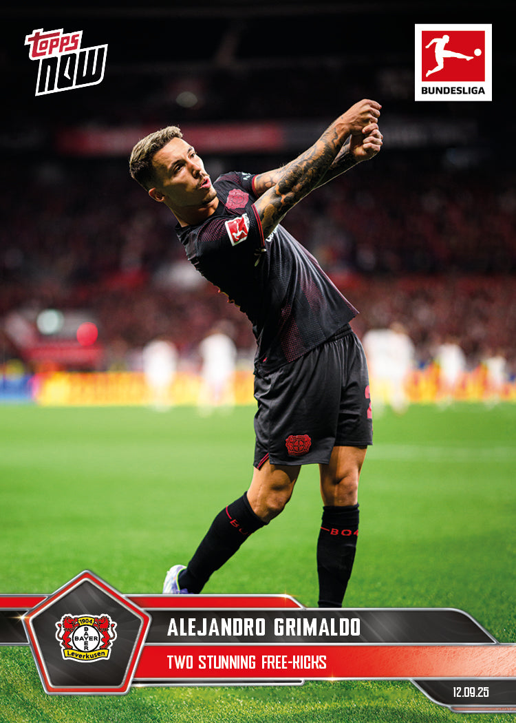 Alejandro Grimaldo - 2025-26 Bundesliga Topps NOW® - Card 17 - PR: 231
