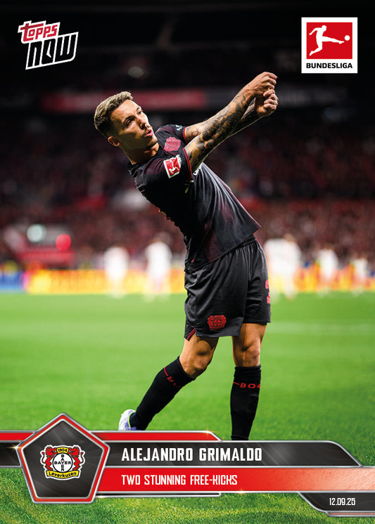 Alejandro Grimaldo - 2025-26 Bundesliga Topps NOW® - Card 17 - PR: 231